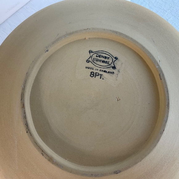 DENBY Vintage “Gourmet” MCM 8 Pint Stoneware Covered Casserole w/ Handle(s) - Picture 13 of 17